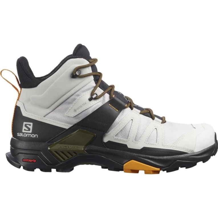 Botas Caminhada Salomon X Ultra 4 Mid GTX Masculino Branco Pretas | PT O63872